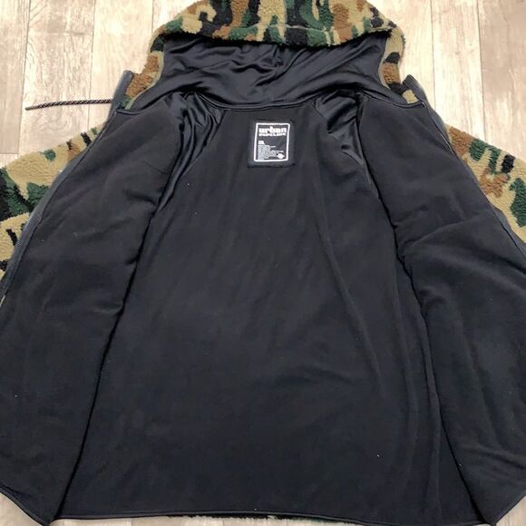 COPY - Mens Urban Pipeline Camouflage‎ Full Zip Faux Fur Hoodie - Picture 7 of 8